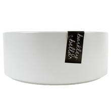 White Zen Ceramic Dog Bowl